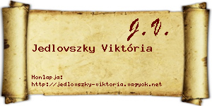 Jedlovszky Viktória névjegykártya